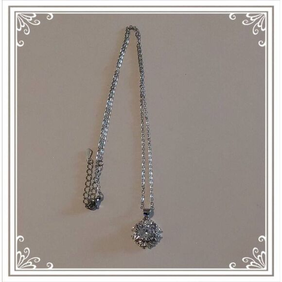 CERTIFIED Genuine Moissanite Diamond 1 Ct. Round Solitaire Explosion Necklace - Picture 2 of 7
